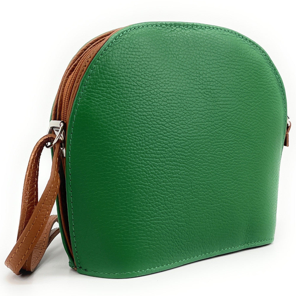 Sac trotteur en cuir grainé NAAN Vert anglais