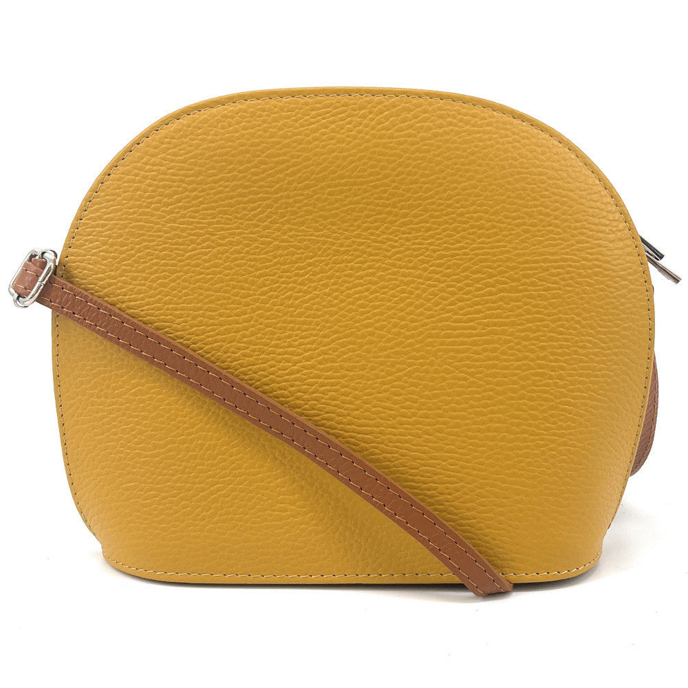 Sac trotteur en cuir grainé NAAN Jaune Moutarde