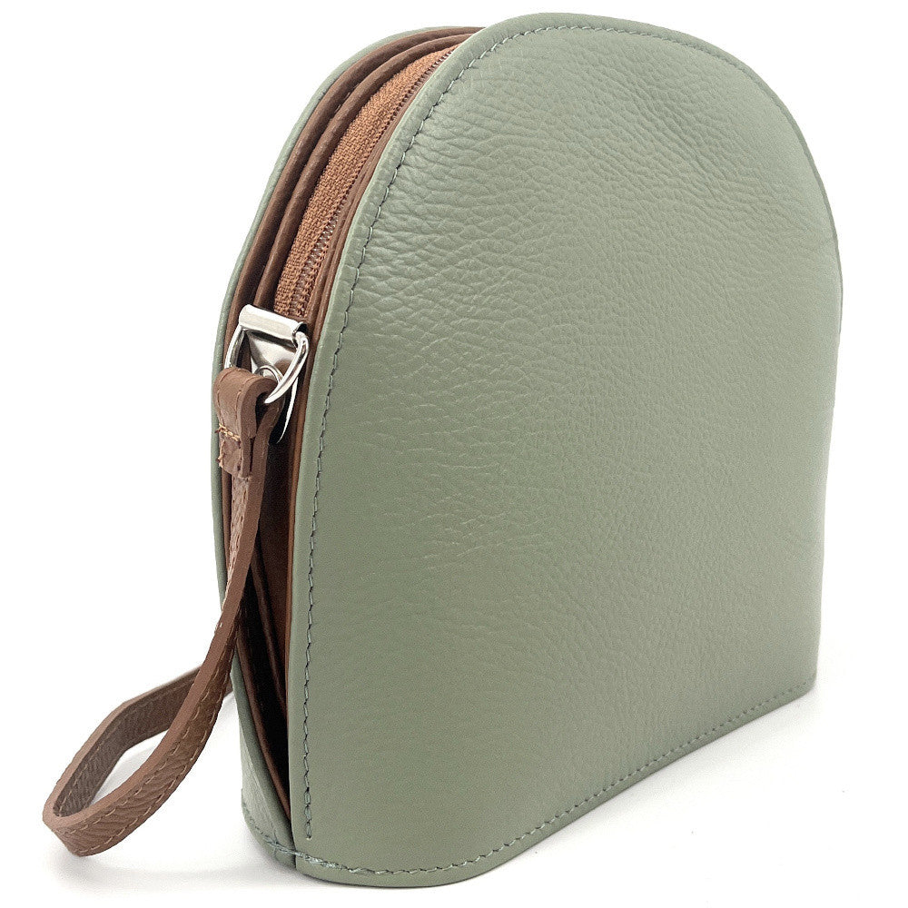 Sac trotteur en cuir grainé NAAN Vert amande