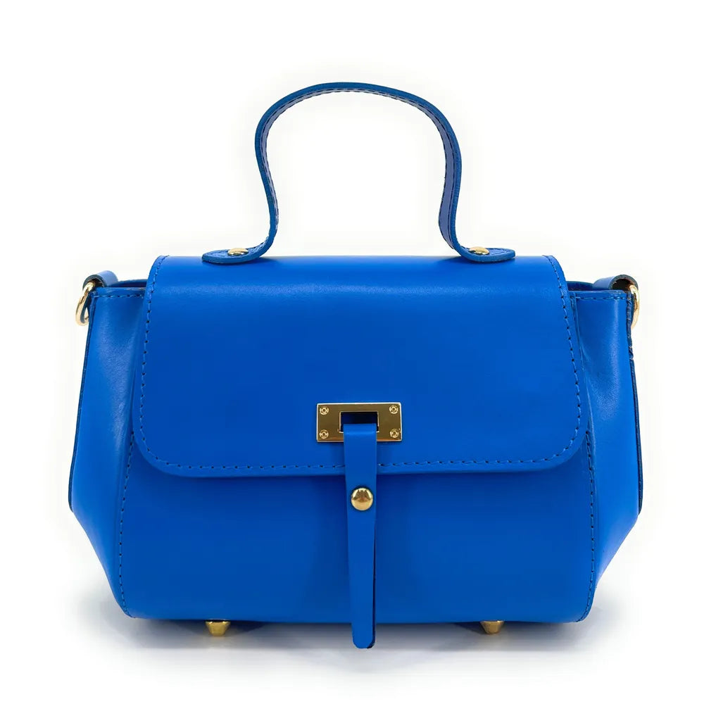 Sac trotteur en cuir lisse PRIM Bleu roi