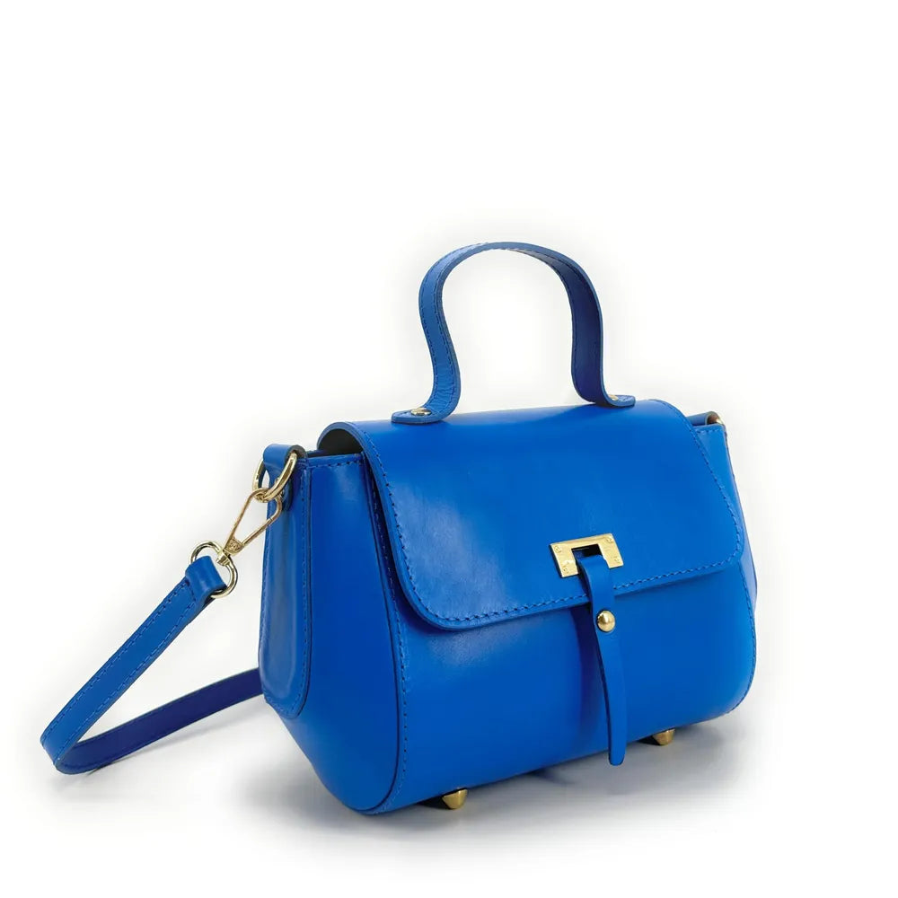 Sac trotteur en cuir lisse PRIM Bleu roi