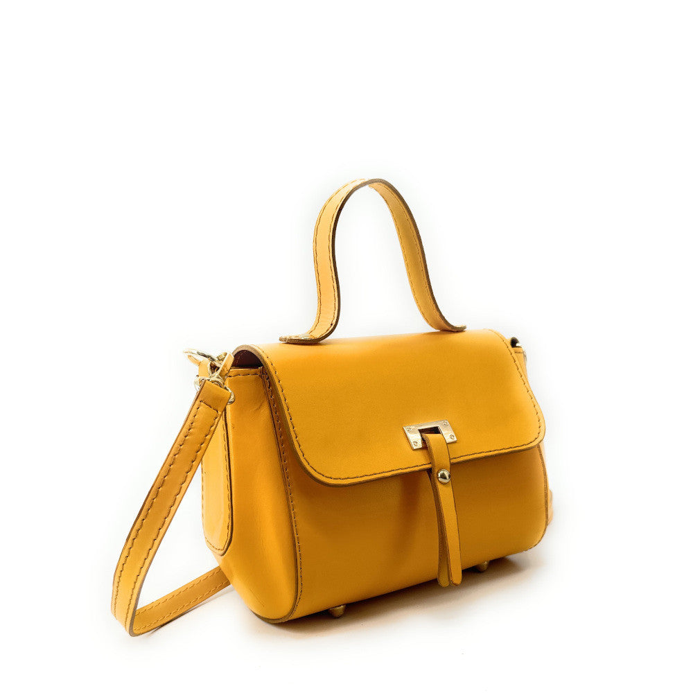 Sac trotteur en cuir lisse PRIM Jaune tournesol