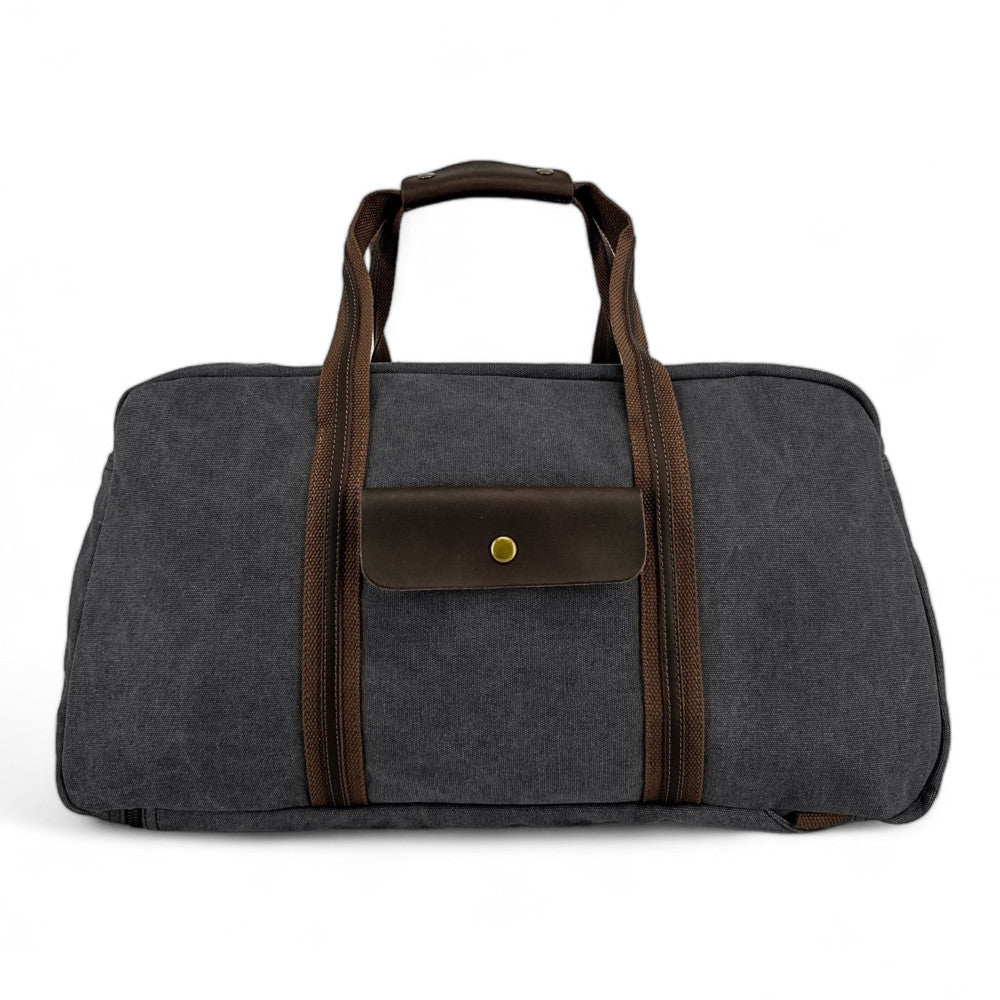 Sac week-end en toile et cuir PALAWAN Noir