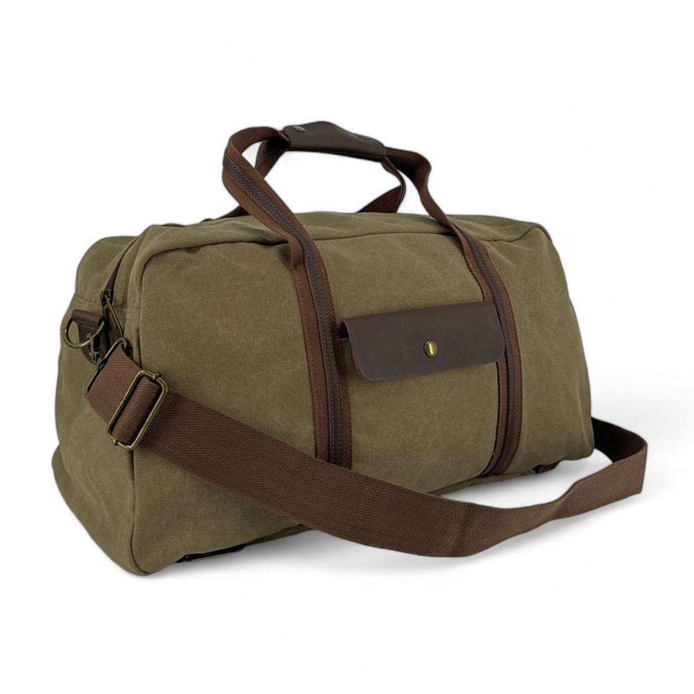 Sac week-end en toile et cuir PALAWAN Kaki