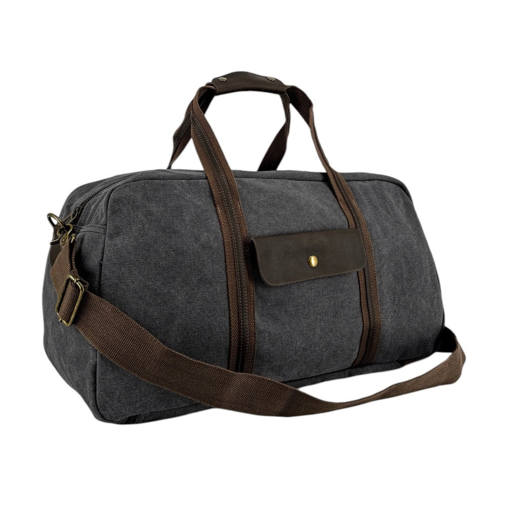 Sac week-end en toile et cuir PALAWAN Noir