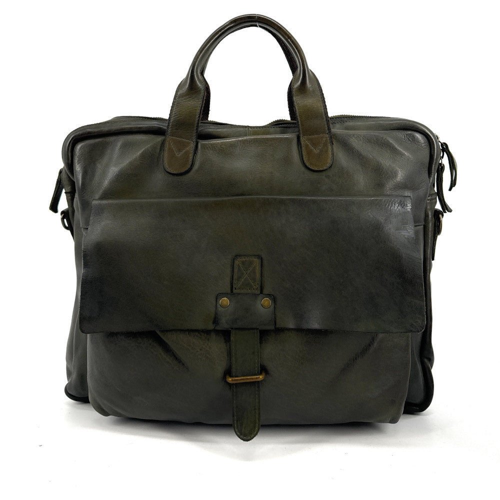 Sacoche en cuir vintage SOLO Kaki