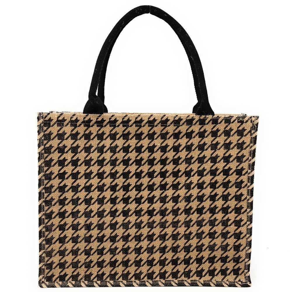 Sac cabas tote book en jute imprimée LE TOTE multicolore 2