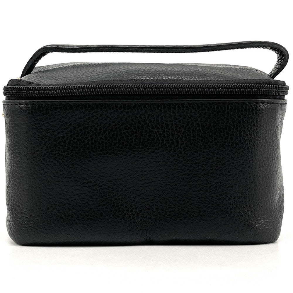 Trousse en cuir grainé VANITY Noir