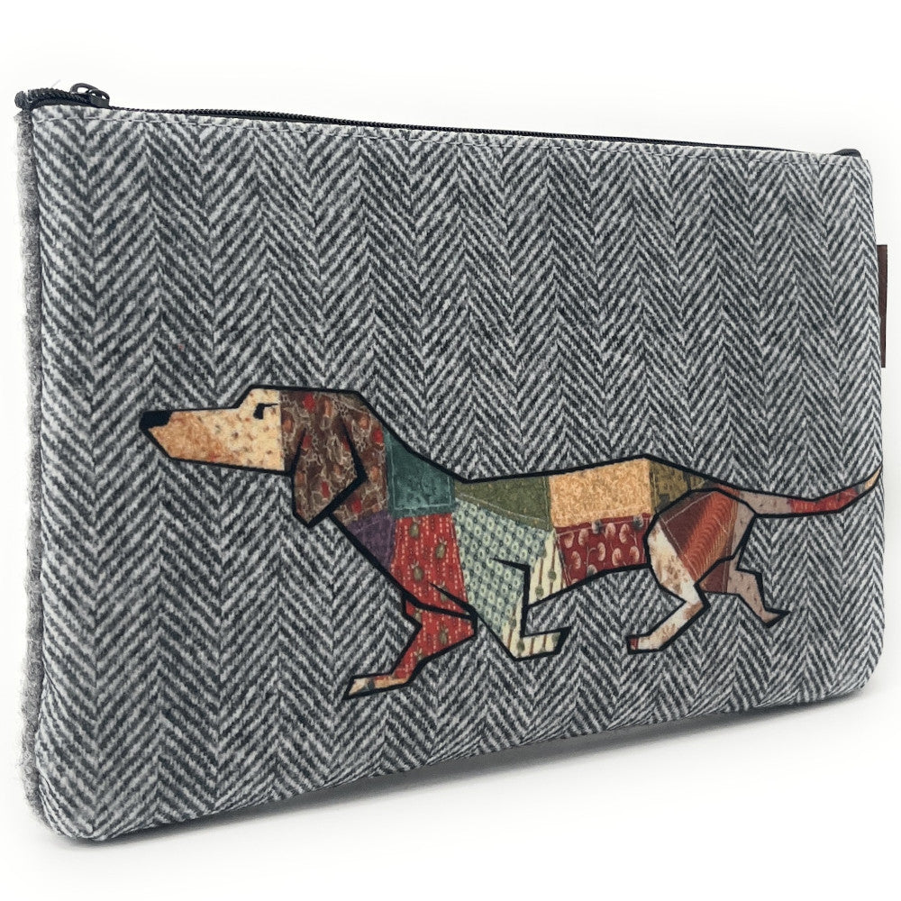 Trousse en feutrine écologique imprimée JOKER Gris clair