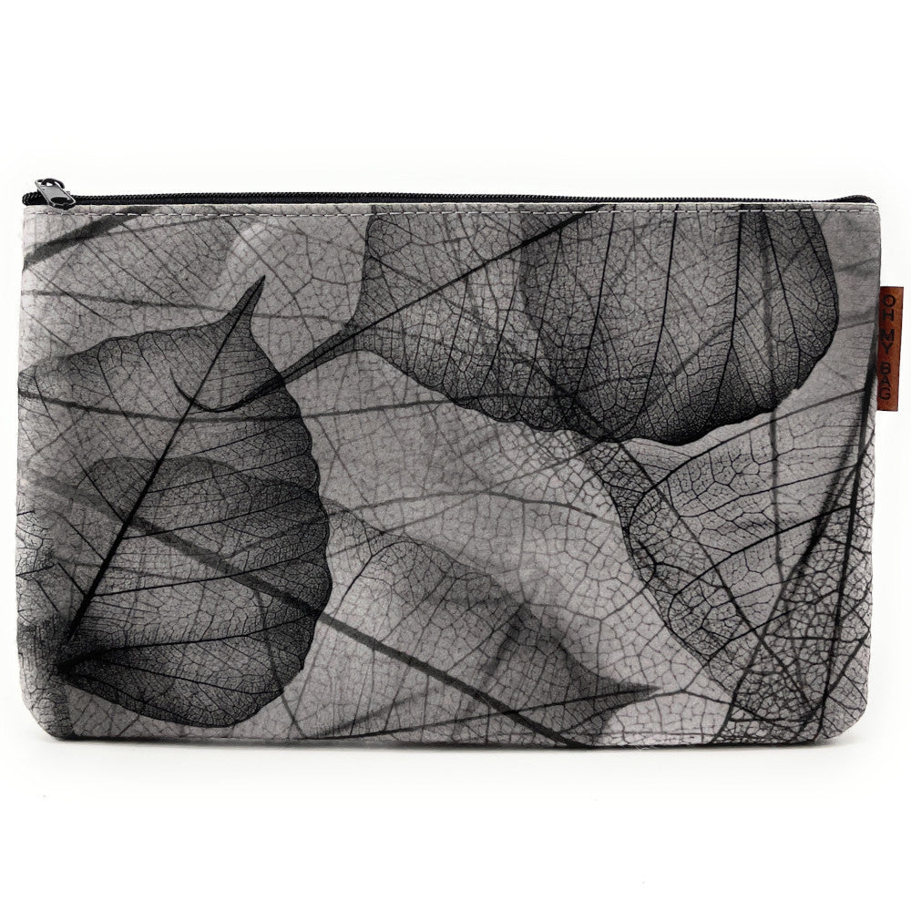 Trousse en feutrine écologique imprimée FRAGILE Gris clair