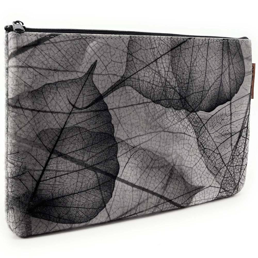 Trousse en feutrine écologique imprimée FRAGILE Gris clair