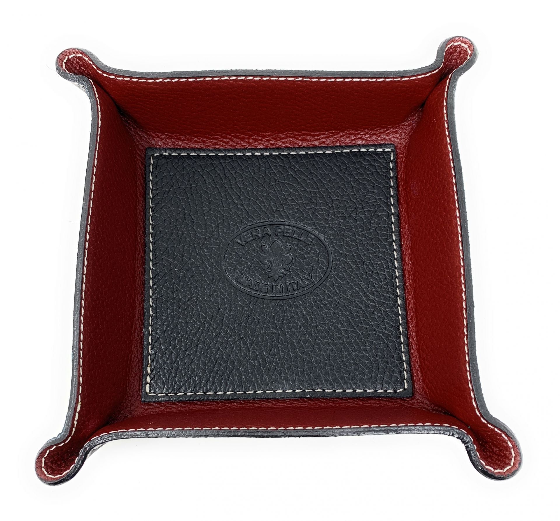 Vide poche en cuir SQUARE Noir