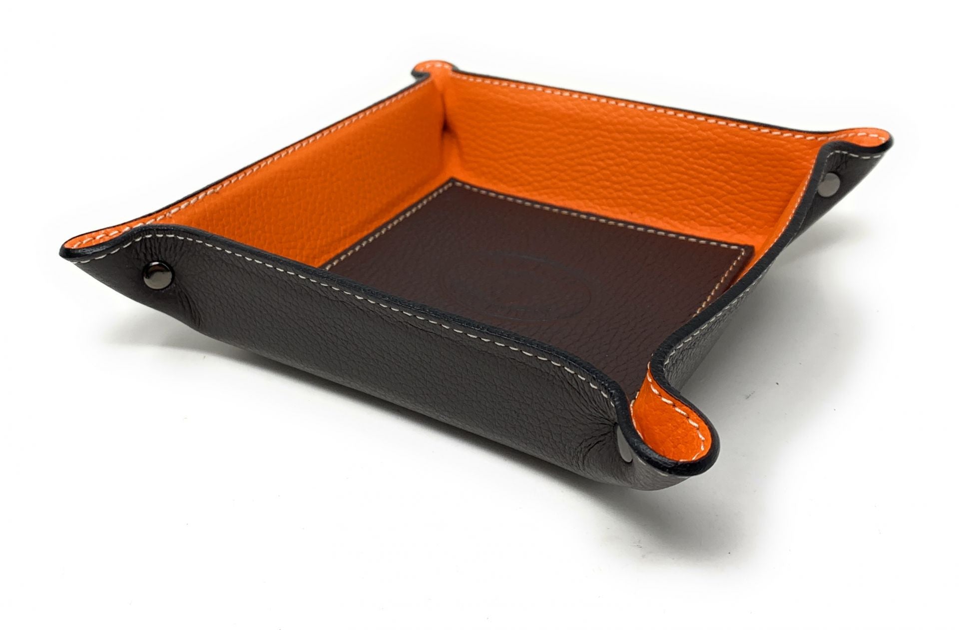 Vide poche en cuir SQUARE Orange