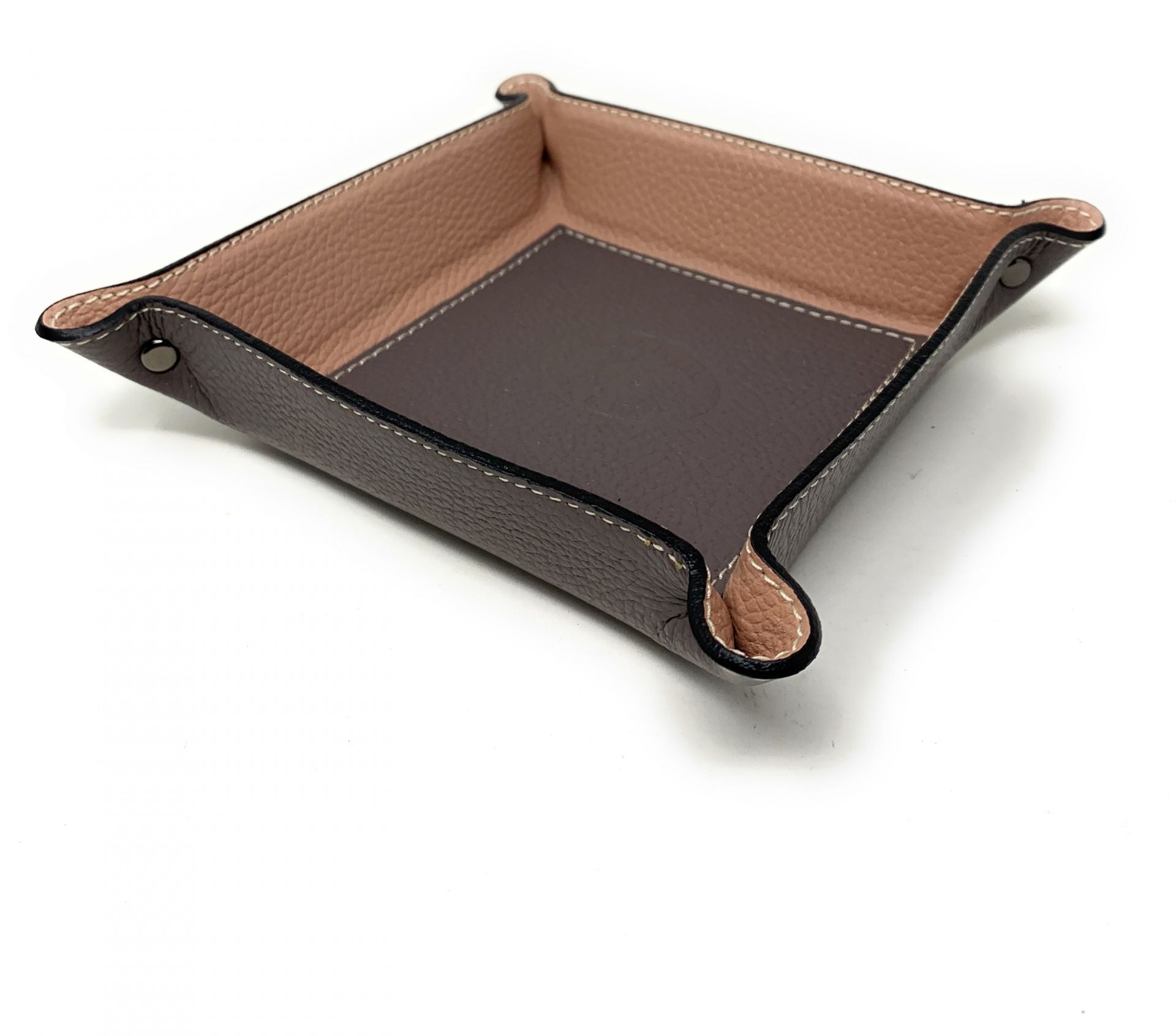 Vide poche en cuir SQUARE Taupe