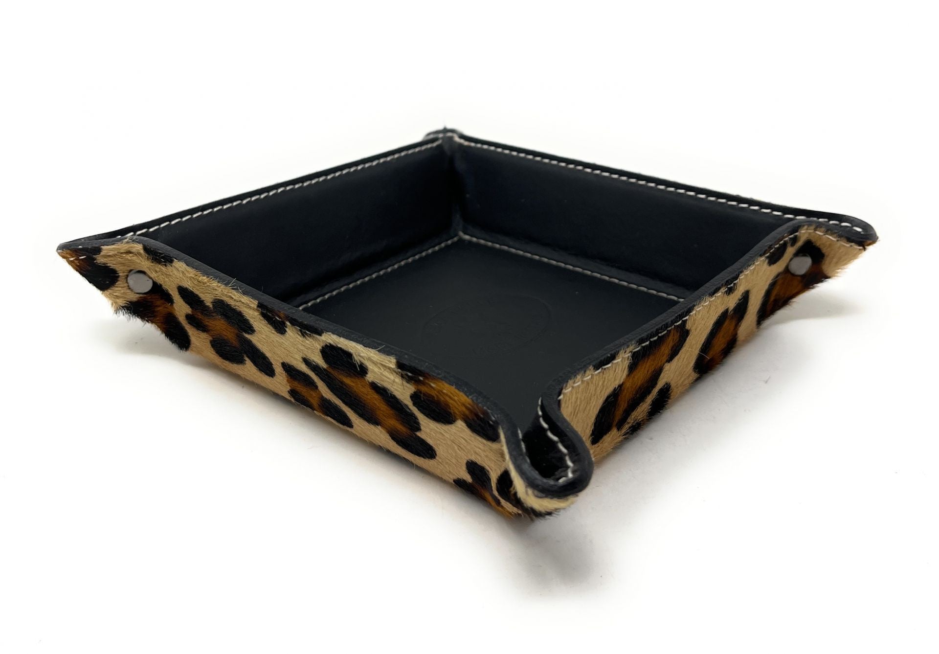 Vide poche en cuir SQUARE Léopard