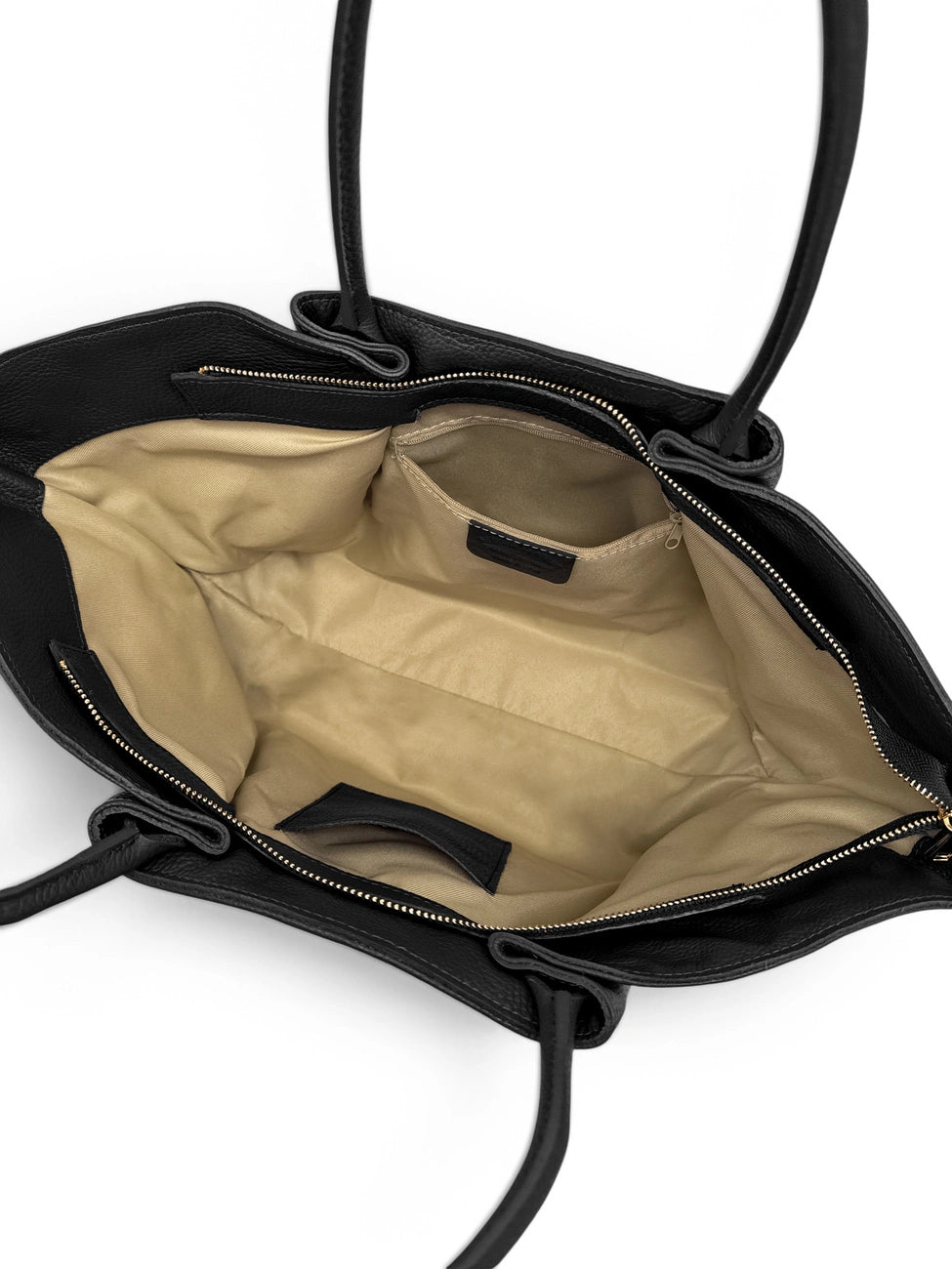 Bolso tote de piel granulada y ante OFF CAMPUS Negro
