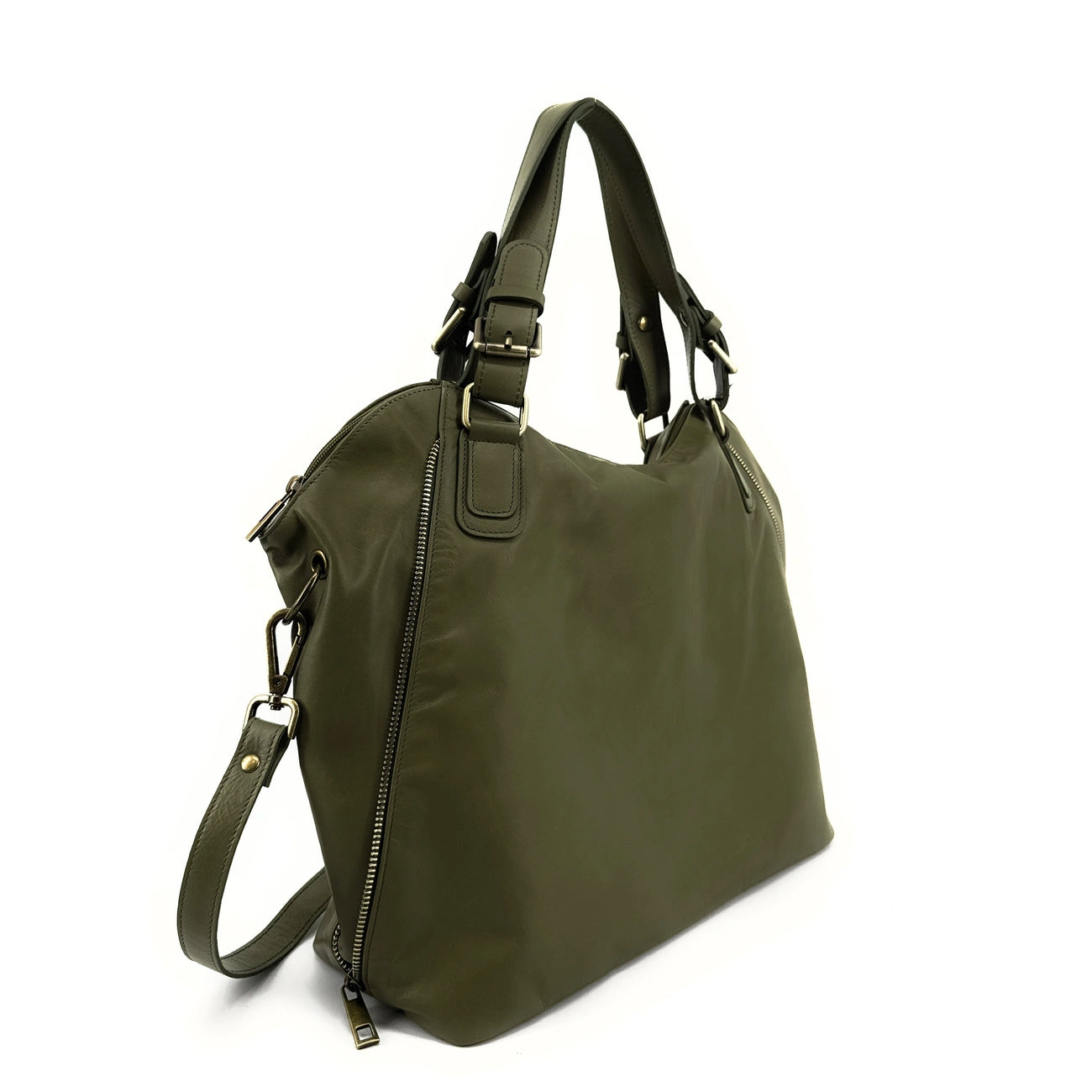 Pattern leather bag TUNBUR Camel zebra