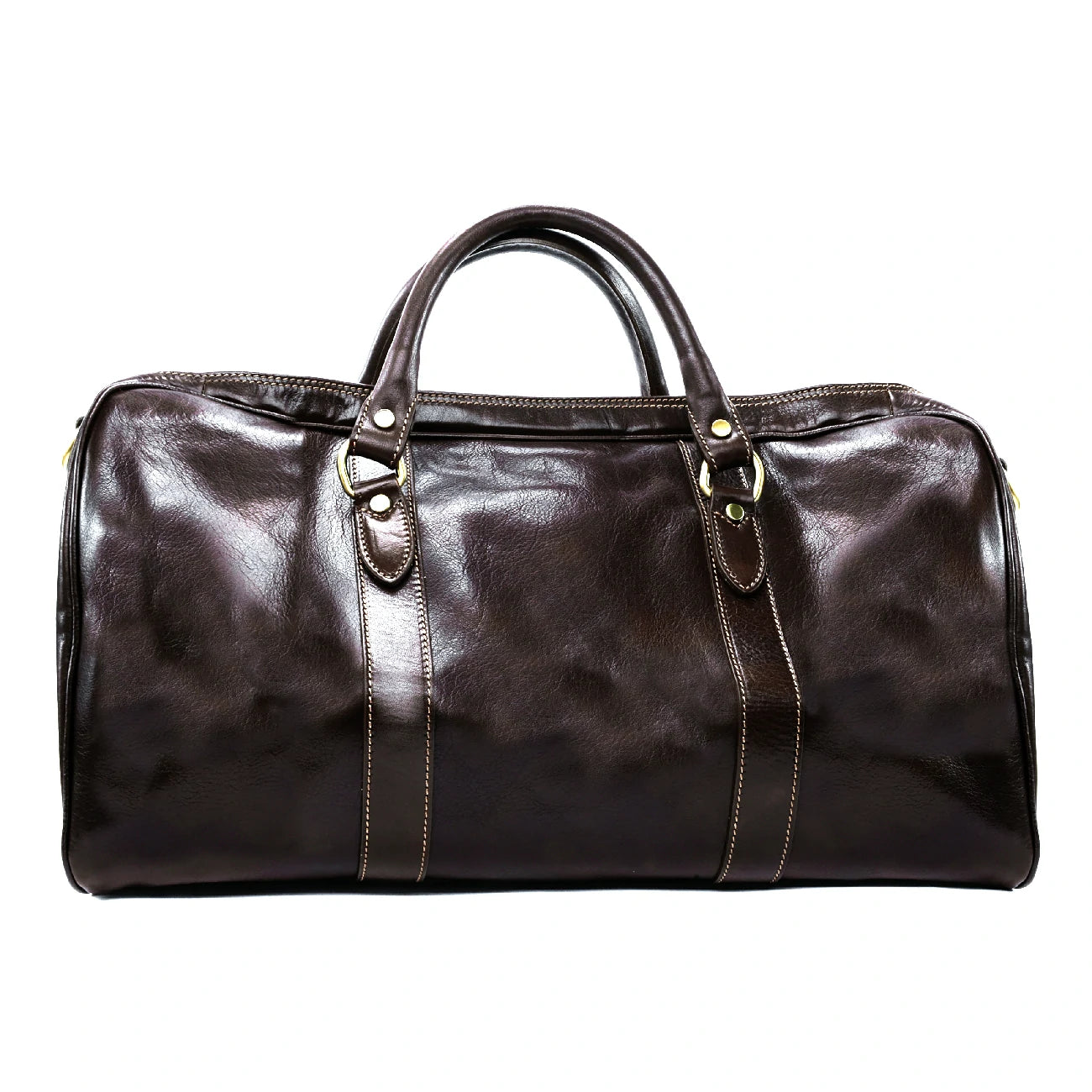Smooth leather travel bag KALAHARI Chocolate