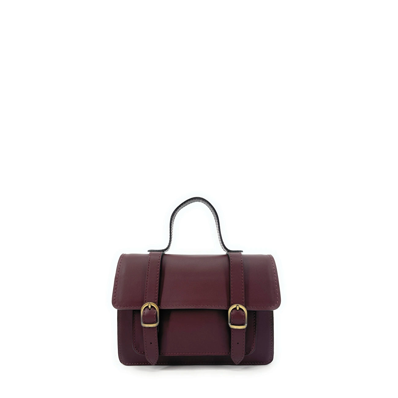 Borsa a mano in pelle liscia SAND Rosso bordeaux