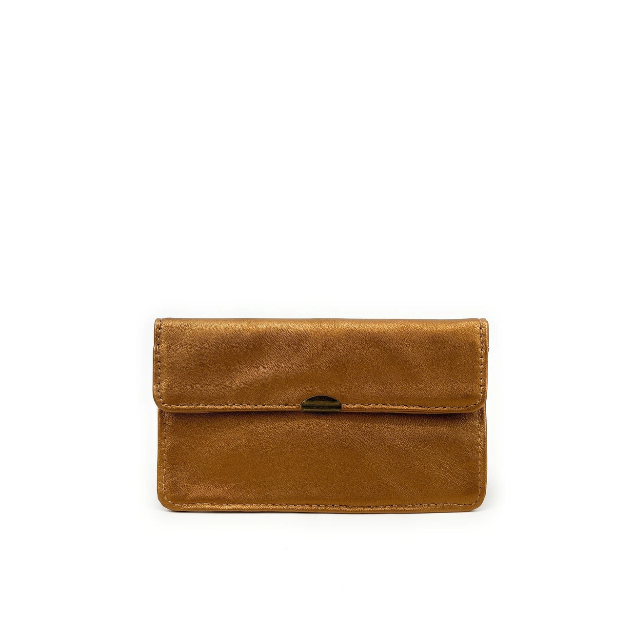 Geldbörsen-Clutch aus Metallic-Leder IMPRO Kupfergold