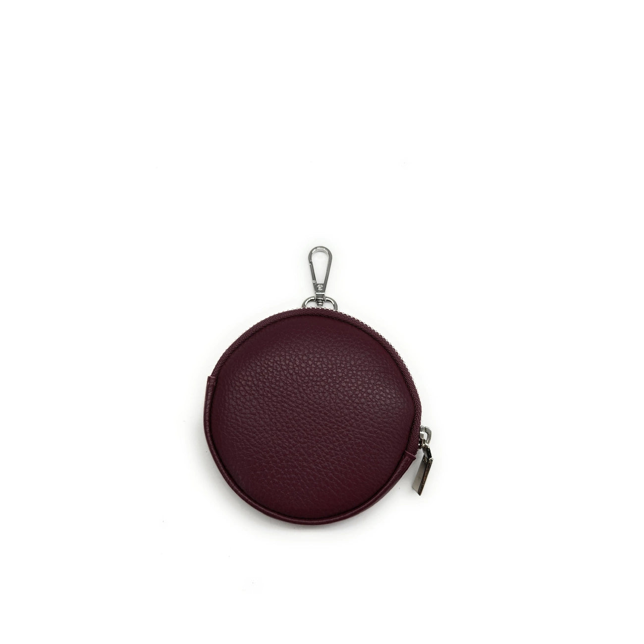 Porte monnaie en cuir grainé italien NEMO Bordeaux