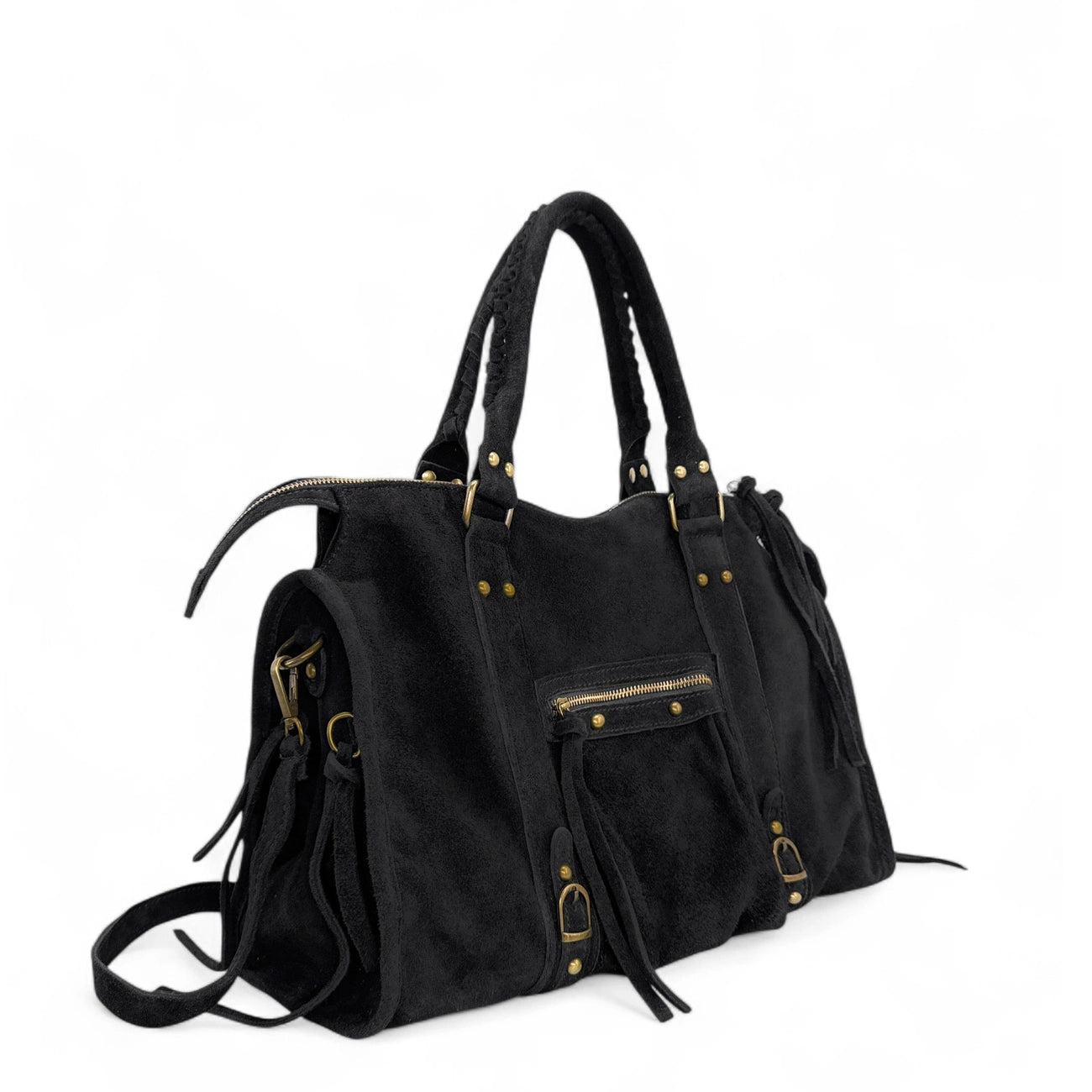 Sac à main en daim STORM SUEDE Noir