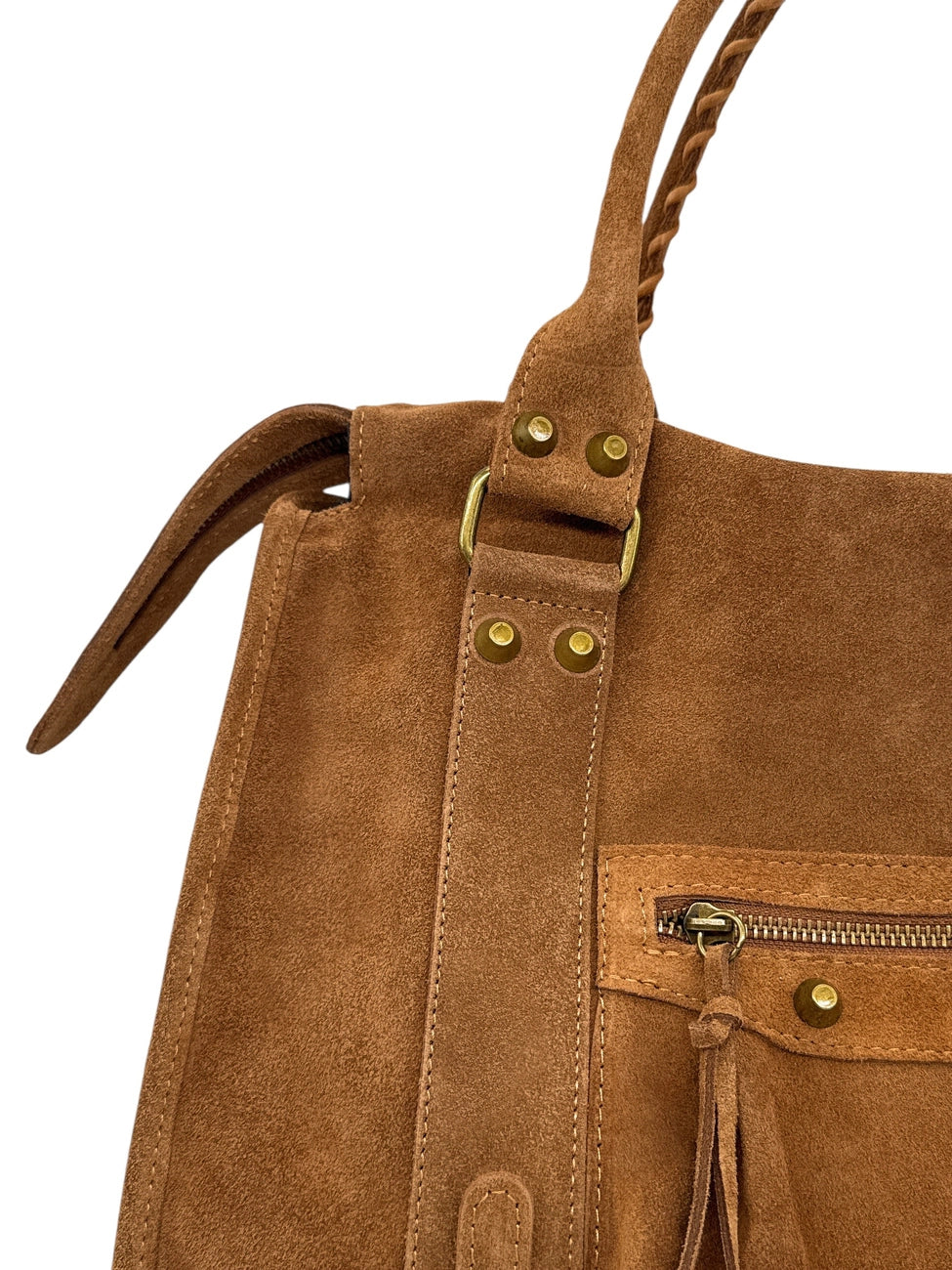Bolso grande de ante STORM SUEDE XL camel oscuro