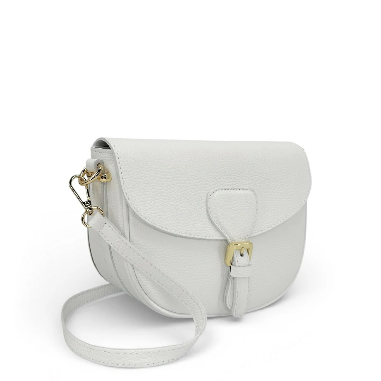 Bolsa de trote de cuero grano MASINA Topo oscuro