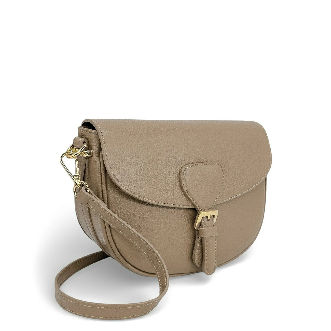 Sac trotteur en cuir grainé MASINA Taupe