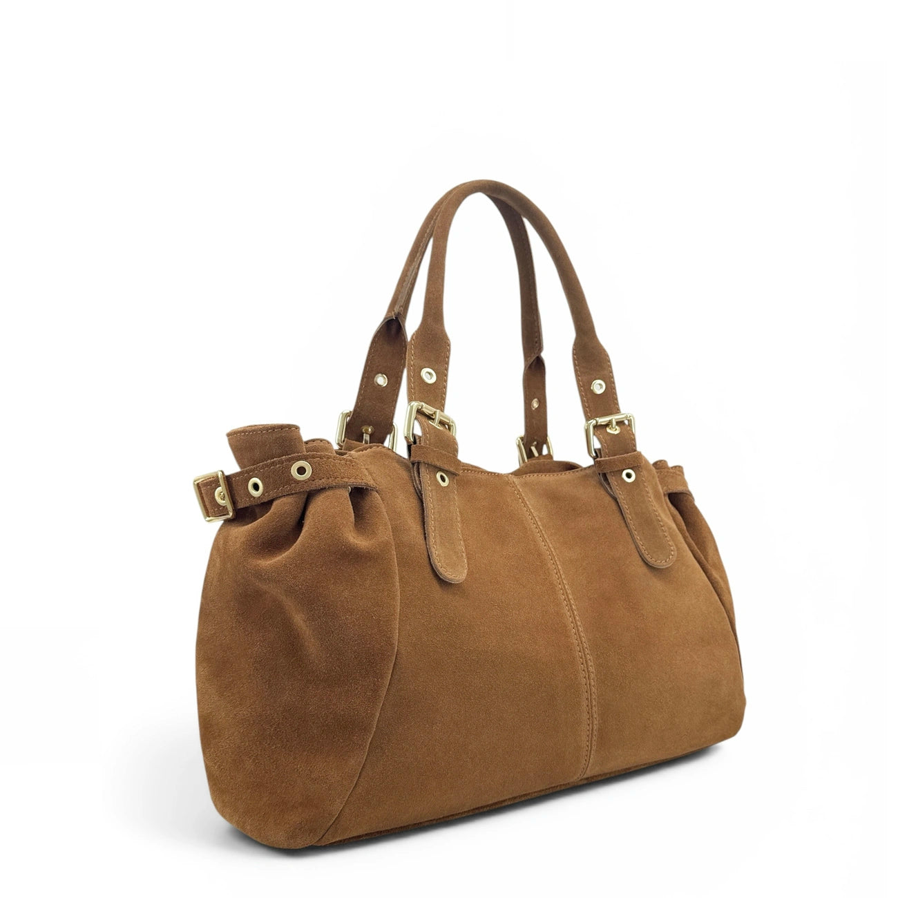 Sac bowling en daim NEW PRINCESS SUEDE XL Marron camel