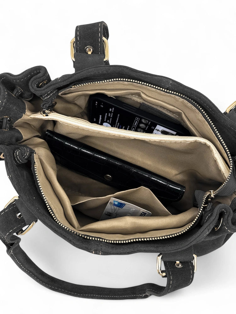 Bolso bowling de ante PRINCESSE SUEDE negro