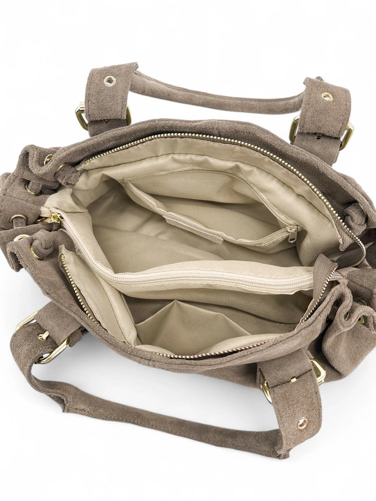Bolso bowling de ante PRINCESSE SUEDE Topo