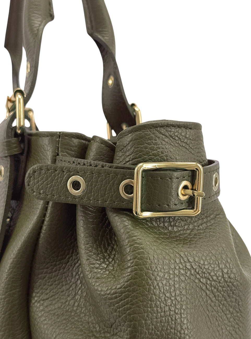 Sac bowling en cuir grainé NEW PRINCESS XL Vert kaki
