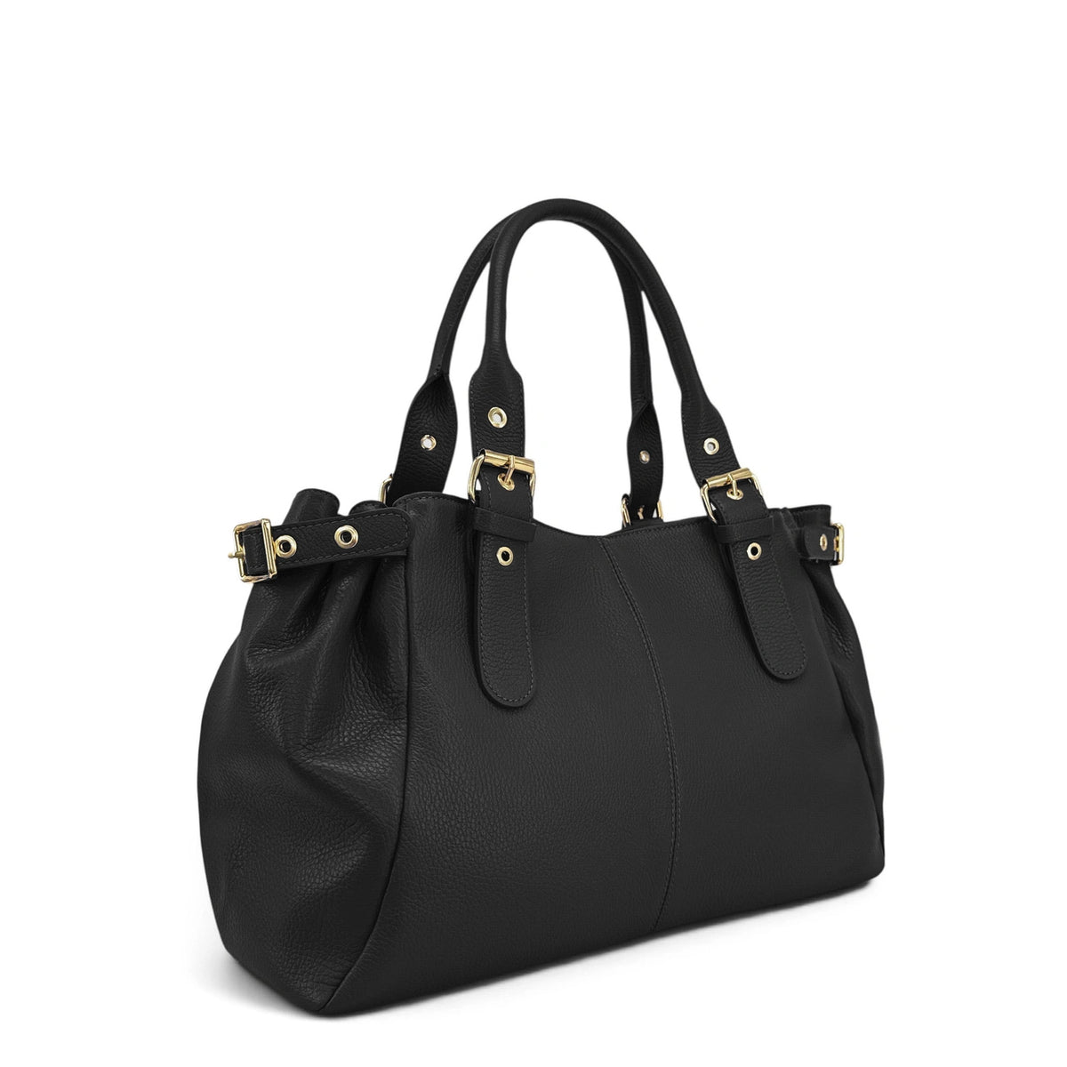 Borsa bowling in pelle martellata NEW PRINCESS XL Nero