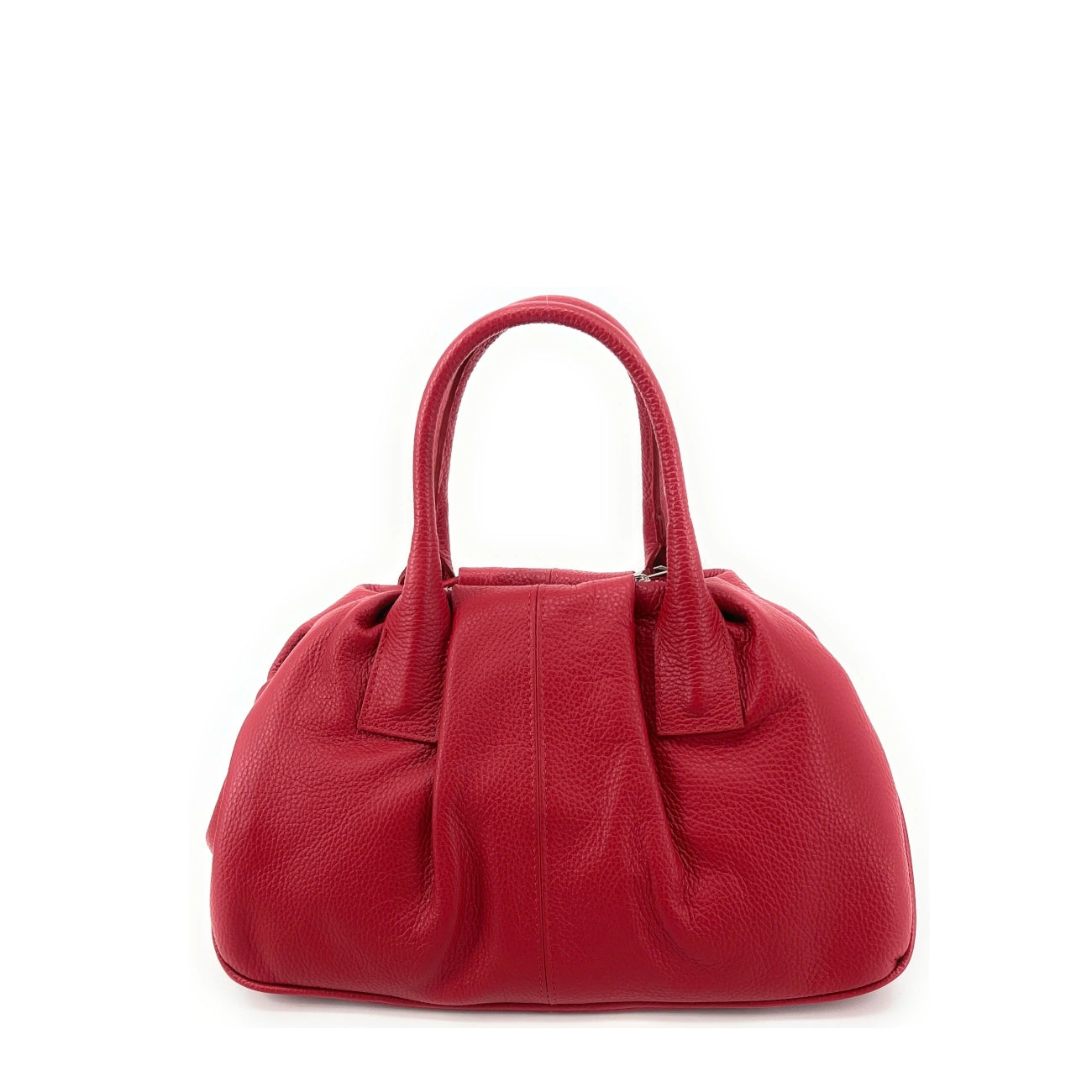 Grand Grained leather bowling bag ORION Red Garance