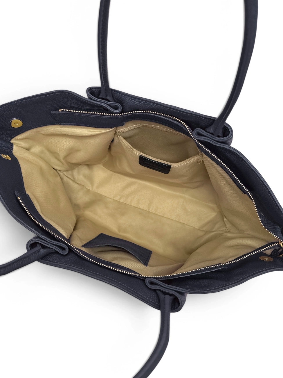 Bolso tote de piel granulada CAMPUS Marrón chocolate