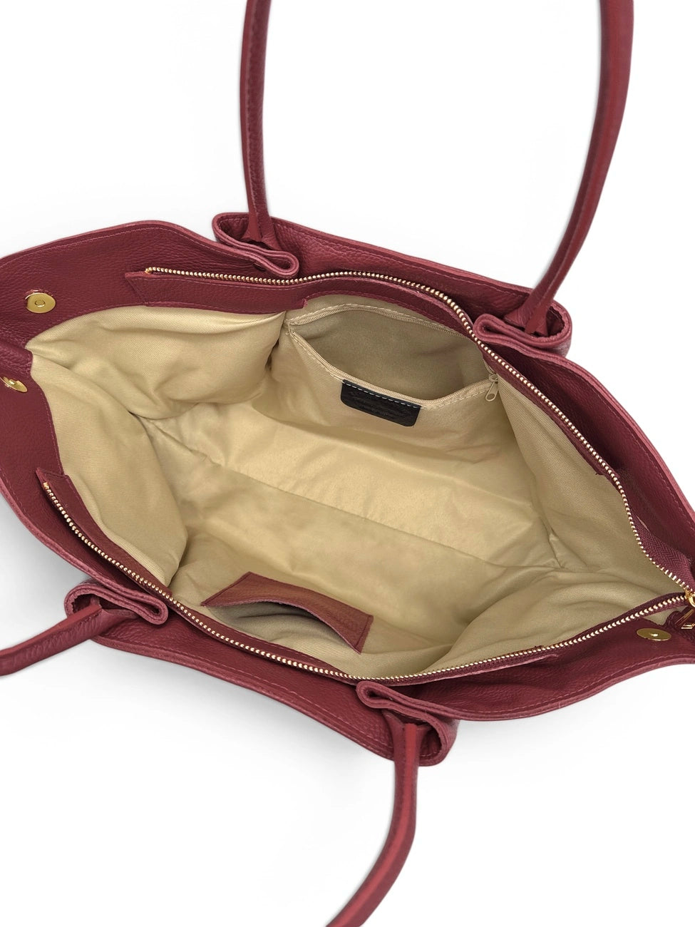 Bolso tote de piel granulada CAMPUS Marrón chocolate