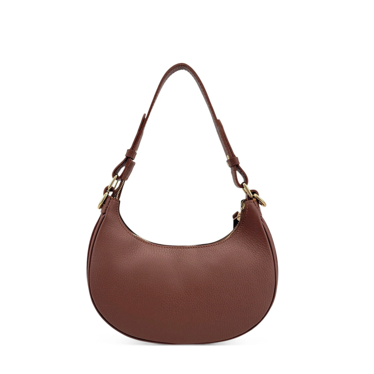 Bolso de mano media luna de ante MUNE Marrón castaño