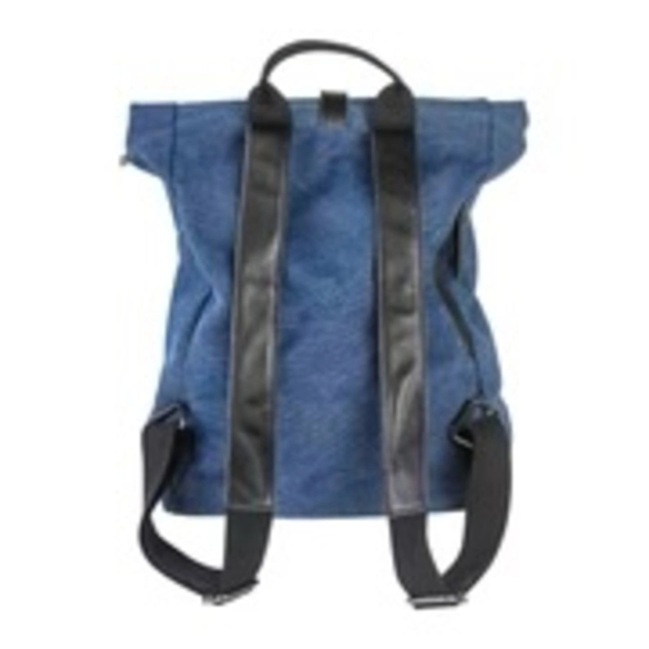 Sac à dos en toile et cuir BASTILLE Bleu denim