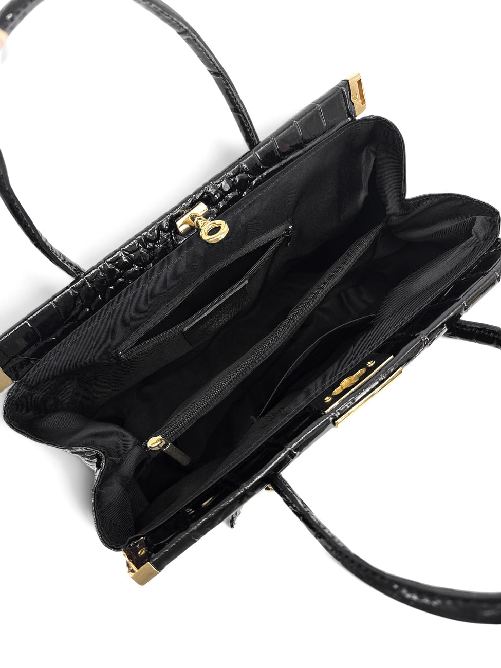 Sac bowling en cuir à motif crocodile TROCADERO CROCO Noir