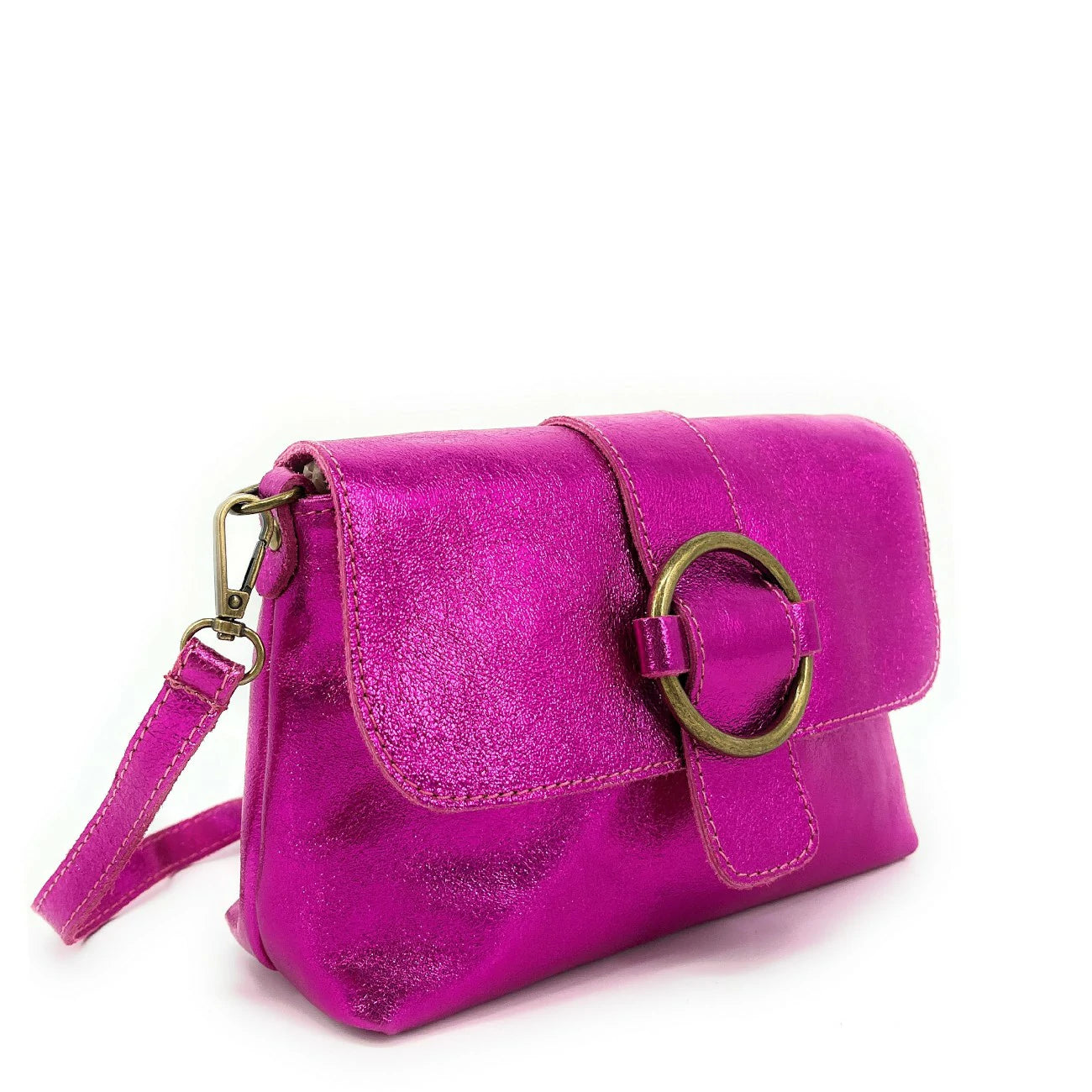 Mini bolso de cuero irismi VERONE Rose fucsia
