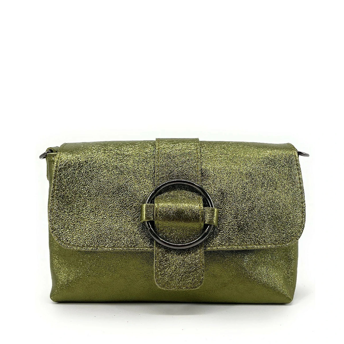 Mini-Tasche aus schillerndem Leder VERONE Khaki irisierend