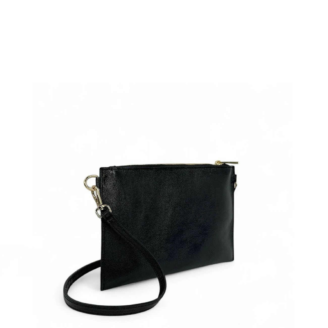 Ensemble sac pochette et porte-cartes en cuir irisé TWICE Noir irisé