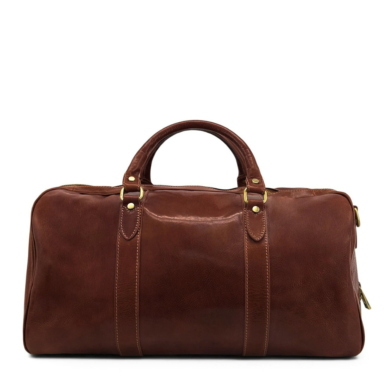 Borsa da viaggio in pelle liscia KALAHARI Castagno
