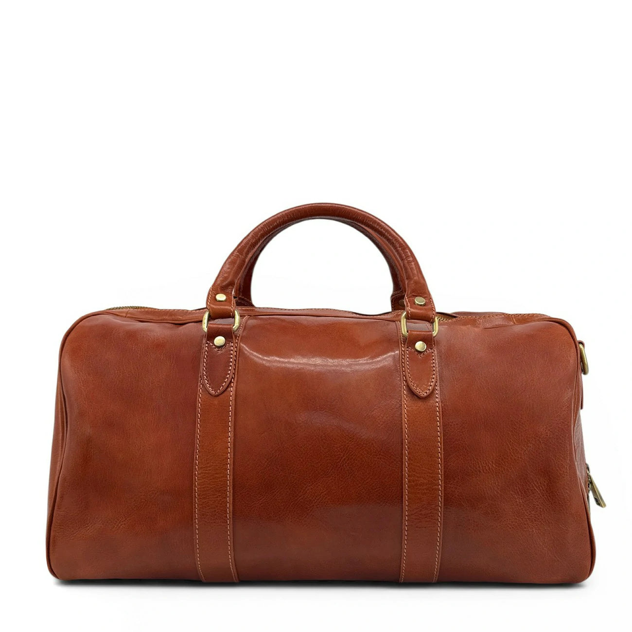 Borsa da viaggio in pelle liscia KALAHARI Cognac