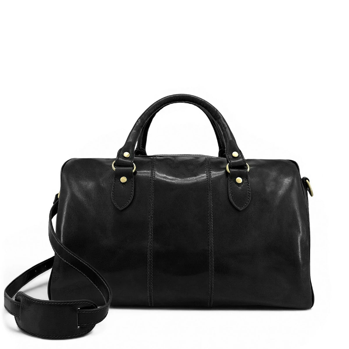 Reisetasche aus Glattleder ANGKOR Schwarz