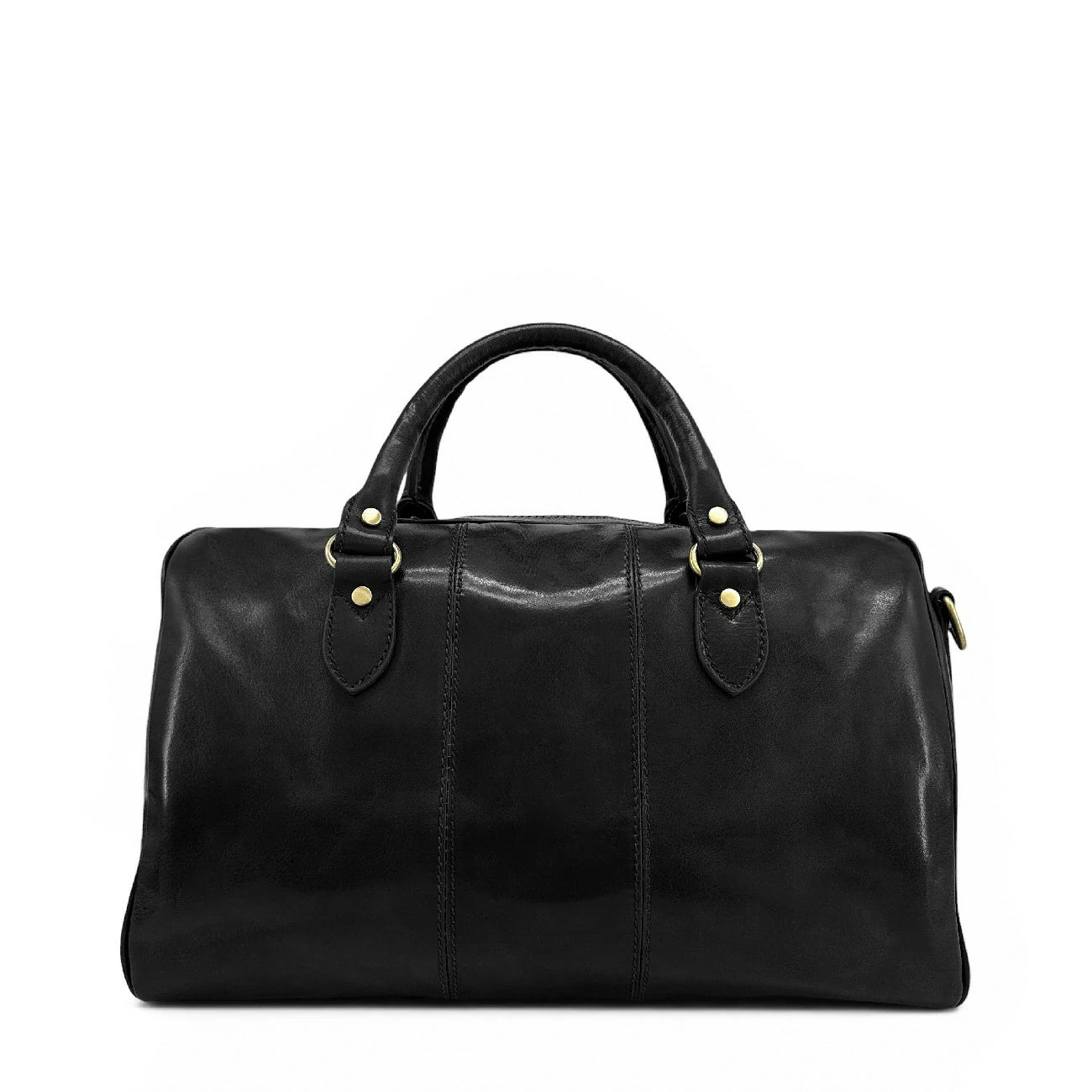 Smooth leather travel bag ANGKOR Noir