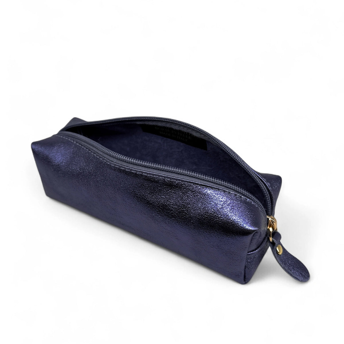 Estuche en piel tornasolada TICTOC GLOW Azul denim