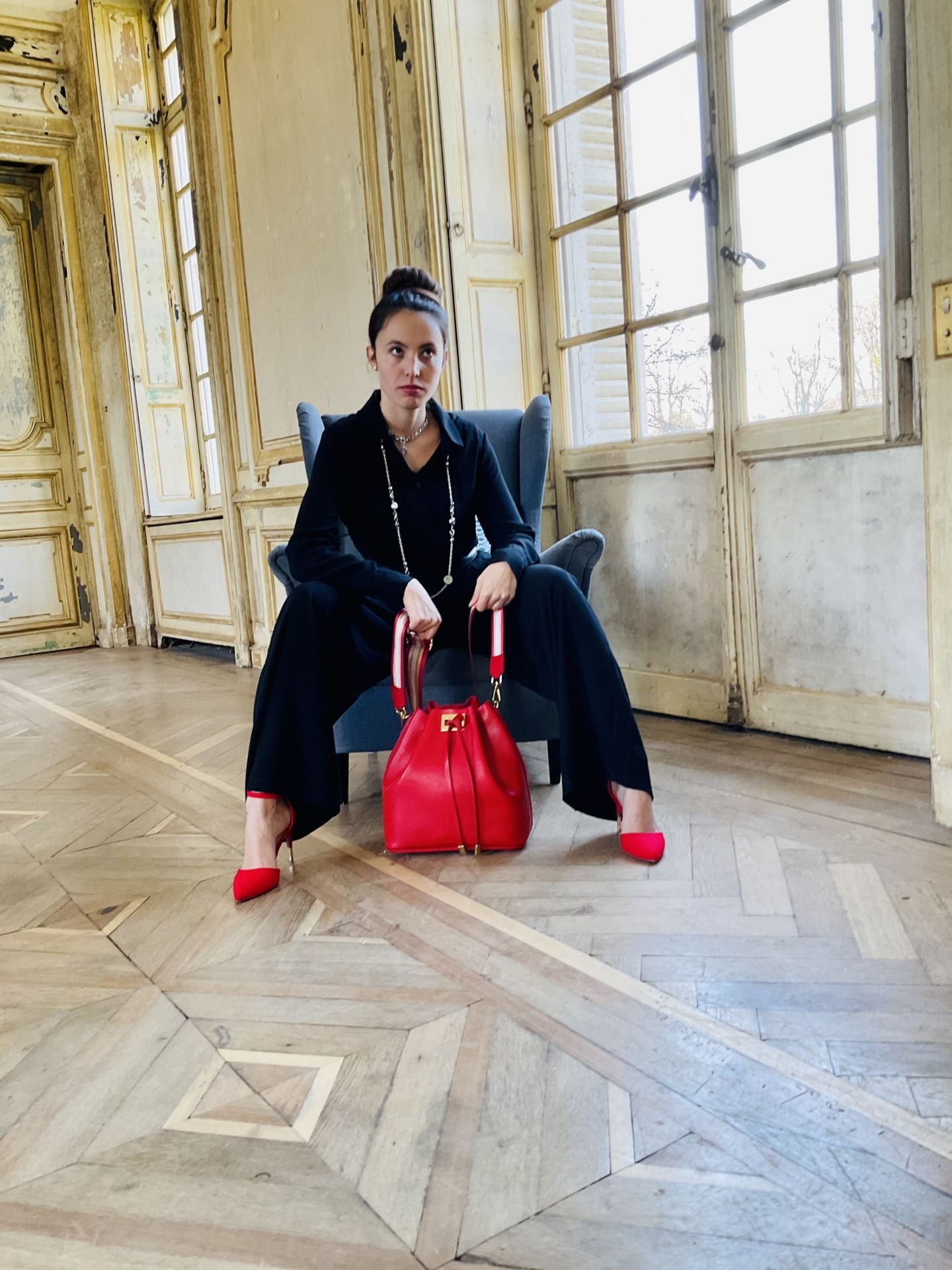 Bandoulière amovible pour sac à main BAYA Rouge garance