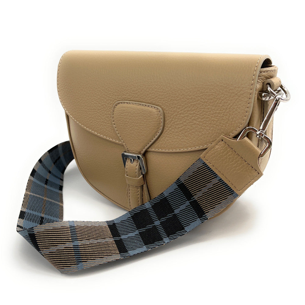 Bandoulière amovible pour sac à main TARTAN argenté Taupe
